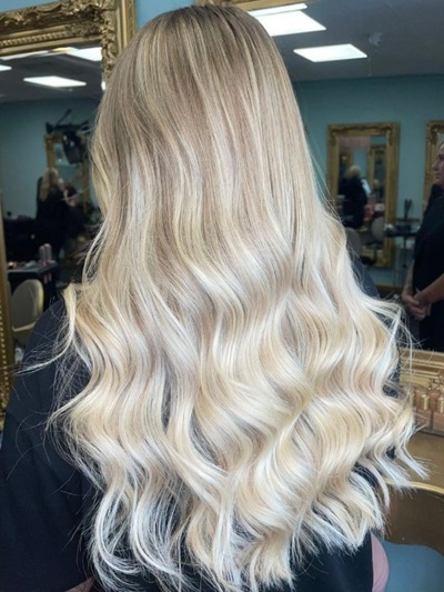 blonde highlights at my hair guru in paisley